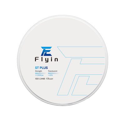 Flyin ST Plus Zirconia Disc CAD CAM Сверхпрозрачность 43% Высокое качество для изготовления фальшивых зубов / оральных материалов
